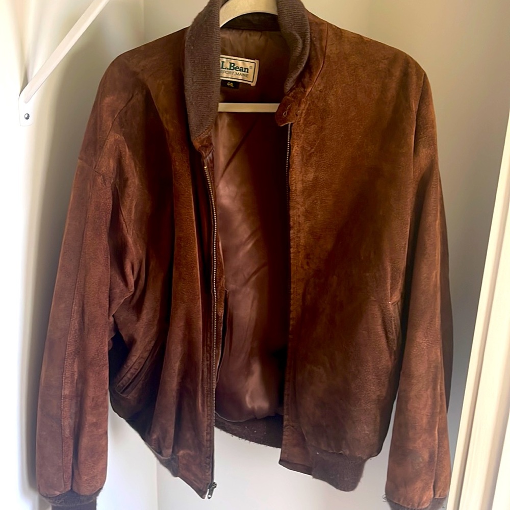 Vintage Suede LL Bean jacket - rich brown size 44L
